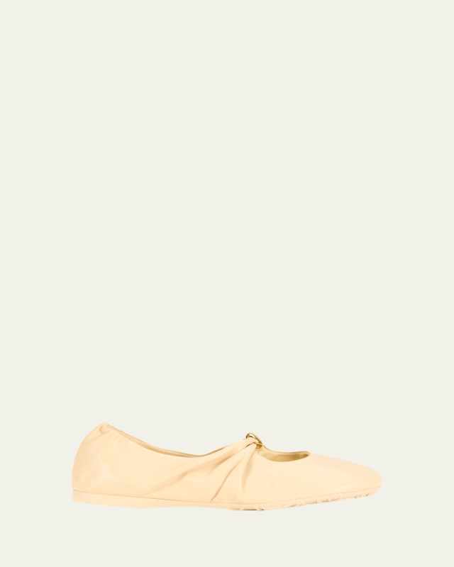 Pebble Soft Leather Ballerina Flats